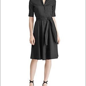 Lauren Ralph Lauren Belted Shirt Dress In Black